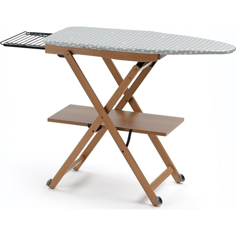 Arredamenti Italia 621 STIROCOMODO Foldable Ironing Board Beech Wood Cherry 135 x 88 x 45 cm