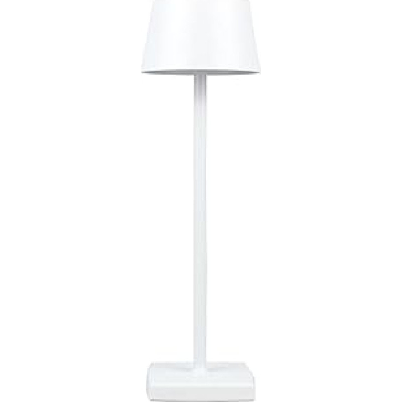 MADCKDEDRT Rechargeable Table Lamp, Table Lamp, Wireless, Bedside Lamp, Aluminium, LED Table Lamp, Suitable for Indoor and Outdoor Lighting (White)