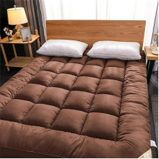 Dremdo Jaapani põrandamatt, futon madrats, paks tatami matt, magamisalus, kokkupandav kokkuvolditav madrats, Jaapani paks futon madrats, hingav kokkuvolditav põrandavoodi, pruun, 120 x 200 cm.