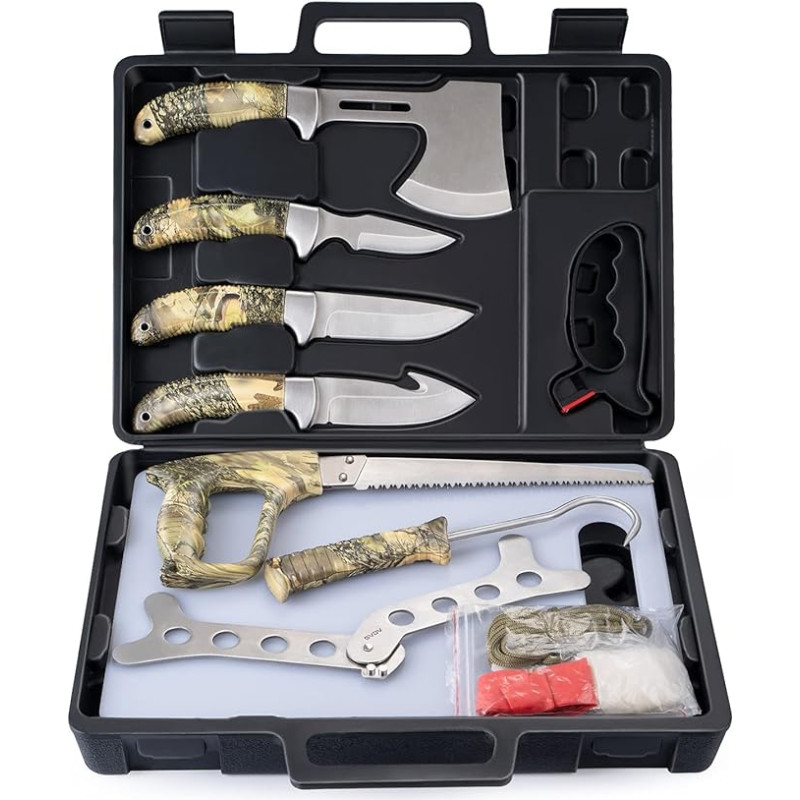 GVDV 14 tk Jahindusnuga ehituskomplekt - Outdoor Camping Knife, Survival Bushcraft Knife, Fishing Knife for Men, Construction Kit, Battles Equipment Accessories