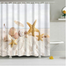 X-Labor Colourful Tree Shower Curtain Anti-Mould Waterproof Polyester Textile Fabric Bath Curtain Shower Curtain 180 x 200 cm (W x H) Starfish