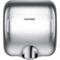 anydry 2800 Classic Electric Hand Dryer Automatic 8-12 Seconds Quick Dry Wall Mounted Polishing Stainless Steel 1400-1650W