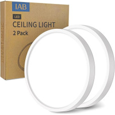 IAB 2 x LED laevalgusti lame laevalgusti LED 4000 K kaasaegne ümmargune valge lamp IP44 veekindel vannitoa valgusti Ultra õhuke läbimõõt 23 cm LED laevalgusti vannitoa/eluruumi jaoks