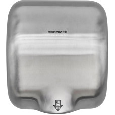 Bremmer Generic Turbo käekuivati suure kiirusega, madala energiakuluga, keskkonnasõbralik, elektriline kuivati, elektriline käekuivati tualettruumide jaoks Commercial Brushed Steel (harjatud teras)