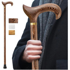 ispuoocti Käsitsi valmistatud puidust jalutuskepp meestele ja naistele, 226 kg kandevõimega, jalutuskepid eakatele, ergonoomilised Derby High-End jalutuskepid, mis on valmistatud naturaalsest täispuidust, sobivad kingitusteks