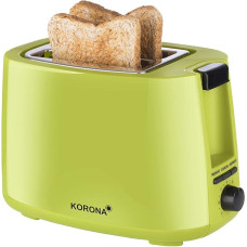 Korona 21133 Toaster in Green – 2 Slices Toaster 750 Watt with Bun Attachment and a Defrost and Warm-up Level
