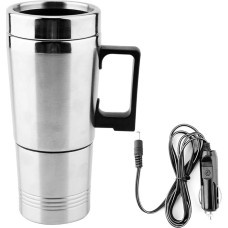 Duokon 12 V Kettle 350 ml + 150 ml Stainless Steel Car Electric Kettle Coffee Tea Thermos Flask Water Heater Cup 12 V