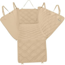 Meadowlark® Car Rear Seat Dog Blanket Waterproof Complete Protection Comfort Car Seat Cover for Dogs, Waterproof Back Seat Cover, Ideal Car Blanket for Pets, Protective Covers Blanket + 2 Gifts, beige