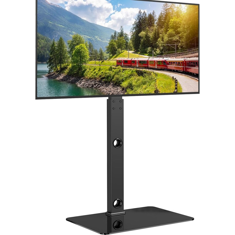 BONTEC TV-Bodenhalterung für Fernseher von 30 – 70 Zoll (30 – 70 Zoll), Plasma/LED/LCD/OLED, gebogen, flach, höhenverstellbar, max. VESA 600 x 400 mm