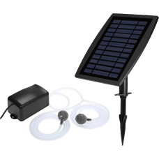 Solar Powered Air Pump Set, Solar Pond Aerator, akvaariumi hapnikupump, Oxygenator Aerator, õhupump hapniku toru ja õhumulli kivi kalatiigi jaoks aias kala tankis