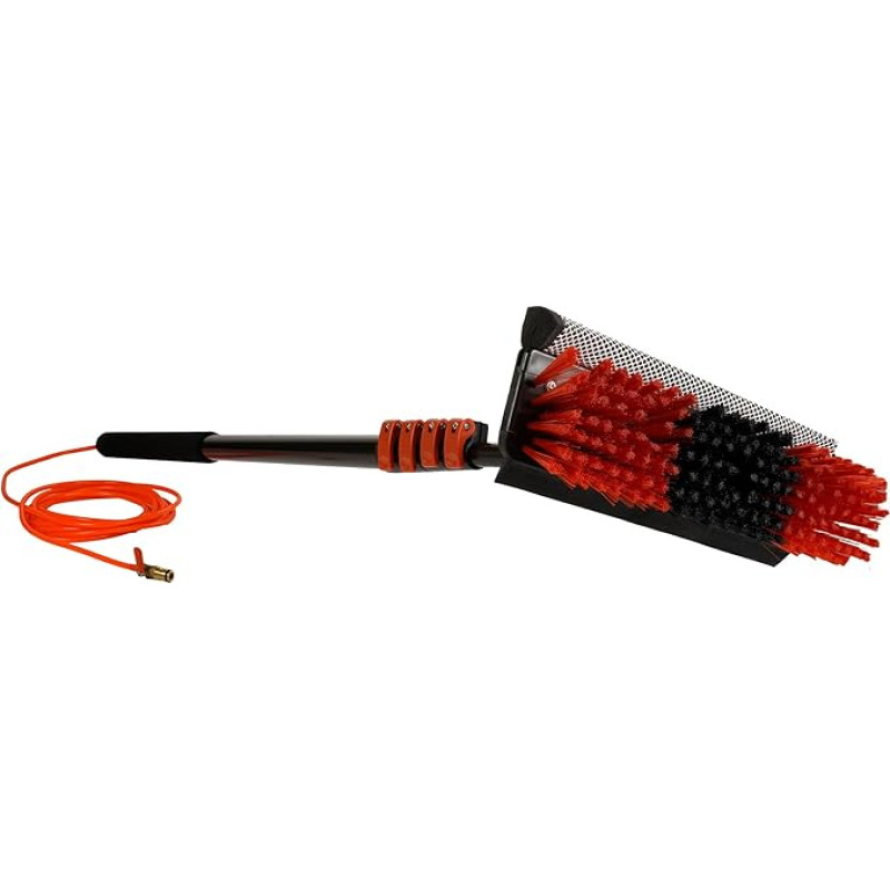 Genius teleskoopiline hüdropuhastusharja puhastamise komplekt 6-osaline teleskoopvarras koos harjaga, 7 meetri pikkune, klaasidele, katustele, autodele, haagissuvilatele, 5-in-1 puhastusfunktsiooniga, sh veetoru