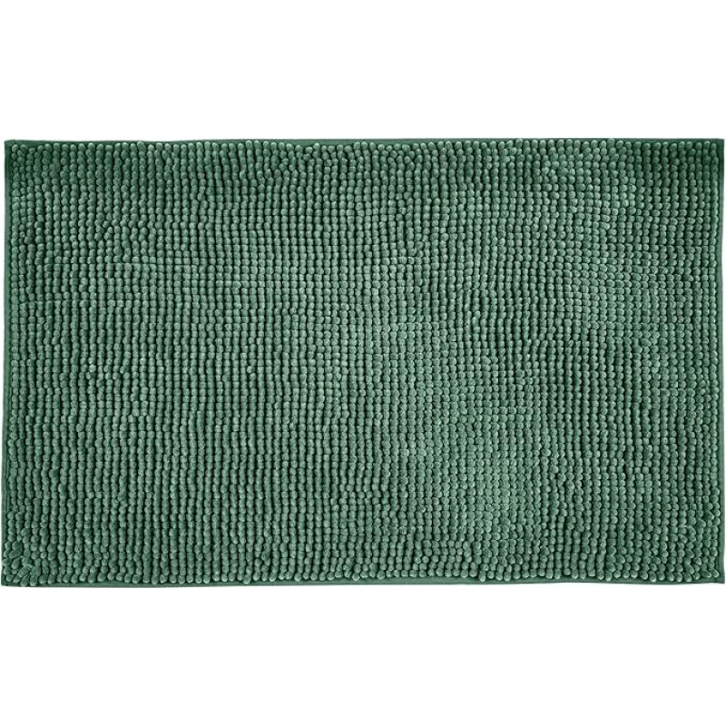 Allstar Chenille Vannimatt, pestav, libisemiskindel matt turvaliseks seismiseks vannitoas, pehme kõrge kuhjaga vannimatt 100% polüestrist, kiirelt kuivav ja hügieeniline, 50 x 80 cm, roheline.