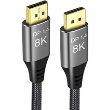 xiwai DisplayPort 1.4 8K 60Hz kaabel Ultra HD UHD 4K 144Hz DP-DP kaabel 76804320 video PC sülearvuti TV-le (3M)