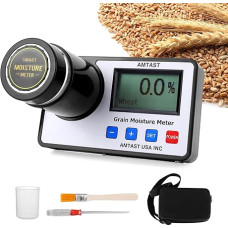 AMTAST Teravilja niiskusemõõtja Smart Grain Moisture Meter 22 teravilja jaoks Nisu Mais Kohv Kakao Kakao Oad Lina seemned Sojaoad Riis Mandlid Pähklid Pergament Kohv Seesam Sorghum Rapsi Odra
