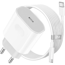 USB C Charger for iPhone 16 16e 15/16 15 Pro/16 15 Pro Max/16 15 Plus, 35 W USB C Power Adapter with 2 m Cable Charging Cable for iPad Pro/Air 2024, USB C Power Supply Plug Quick Charger Cable