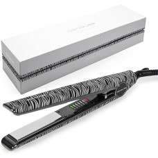 Corioliss C1 | Straighteners | Hair Straighteners for Women | Titanium Plates and Curling for Fine Hair | Professional Iron with Temperature Control (Zebra Silver Soft Touch)