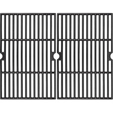 GFTIME 16.5 x 21.5 inch Enamelled Cast Iron Cooking Grate Replacement for Tepro Toronto, Aktiva Angular, EL Fuego Montreal, TAINO Hero XL Charcoal Grill, Cast Iron Grill Grate Replacement, Pack of 2