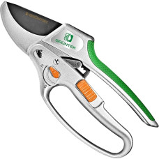 Grüntek Kakadu Garden Secateurs (up to 24 mm Diameter) Pruning Shears with Ratchet On/Off Switch, Twigs Branches, Cutting Thickness up to 24 mm