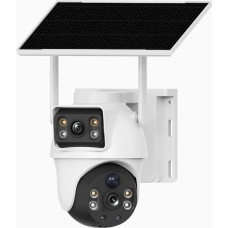 XIAOVV 2.5K 4G Outdoor Solar aku jälgimiskaamera, 360° panoraamülevaade, kaitseklass IP65, toetab ainult 4GIoT SIM-kaarte, kõrge resolutsiooniga täisvärviline öine nägemine