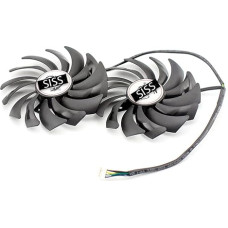 SISS jahutusventilaator graafikakaardi jahutile, mis ühildub MSI GTX 1080TI GAMING TWIN FROZR GTX1070 GAMING GTX1060-GAMING Radeon RX 470-480 RX570-580 PLD10010B12HH 4Pin videokaardi jahutusventilaatoriga