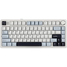 EPOMAKER x Aula F75 Gasket mehaaniline klaviatuur, 75% Hot Swap mänguklaviatuur viie kihilise polsterduse ja nupuga, Bluetooth/Wireless/USB-C, RGB (helesinine, poolkuu lüliti)
