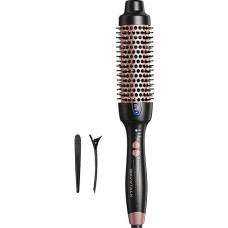 Wavytalk Thermal Brush, Thermal Brush 38 mm Ionic Curl Brush soojendusega, et luua loomulikke lokke, kuum ümmargune harja Blowout Express jaoks, ELi pistik Dual Voltage