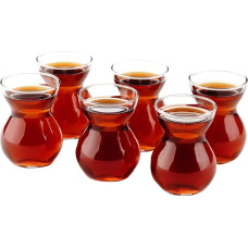 GOSOYO Turkish Tea Glasses (Pack of 6), Arabic Persian Tea Cups & Whisky Tasting Glasses (5oz/145ml)