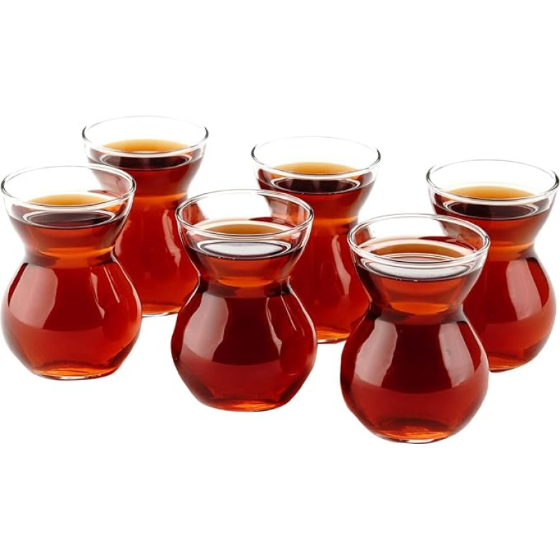 GOSOYO Turkish Tea Glasses (Pack of 6), Arabic Persian Tea Cups & Whisky Tasting Glasses (5oz/145ml)