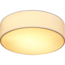 MONZANA® Fabric Ceiling Light Living Room Bedroom E27 White 38 cm Round 2 Bulbs 40 W Lamp Hallway Kitchen Ceiling Spotlight Ceiling Light Fabric Ceiling Lamp