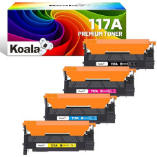 Koala 117A tooner (koos kiibiga) ühildub HP 117A toonerikomplektiga W2070A W2071A W2072A W2073A värvilaser-m MFP 179fwg 178nwg 150nw 179fnw 178nw 150a tooner (must tsüaane kollane magenta 4 tk)