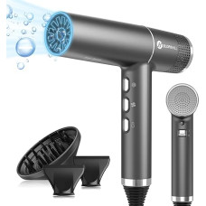 slopehill föön unikaalse harjadeta mootoriga, intelligentne veadiagnostika, uuenduslik mikrofilter, Oxy Active tehnoloogia, LED ekraan, 268 g, ülikerge, 2000 W (hall)