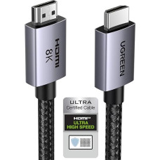 UGREEN HDMI 2.1 Cable 10K 8K 60Hz 4K 240Hz 165Hz 144Hz 120Hz 48Gbps High Speed, HDMI Cable 2.1 Ultra HD eARC HDR 10+ HDCP Dolby Vision VRR Compatible with Mac Mini M4/PS5/Xbox Series X/Laptop (3M)