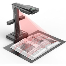 CZUR ET24 Pro Professional 24MP Book Scanner with HDMI, HD Document Scanner A3 Scanner with Laser Flattening Technology OCR Document Camera Visualizer for Windows, macOS and Linux