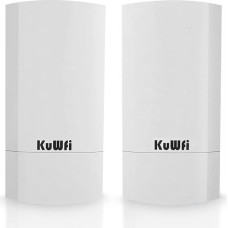 KuWFi 300Mbps Indoor & Outdoor Point-to-Point Wireless Bridge/CPE Supports 1 km Transmission Distance Solution for PTP, PTMP Application Wireless Access Point/Bridge Kit with LED Display