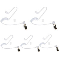 UAYESOK Asendus Air Acoustics Tube Walkie Talkie Coiled Audio Tube In-Ear Mushroom kõrvaklappidega kõrvaklapid Motorola Kenwood Baofeng Icom Security Two Way Radio Headsets Accessories (Pack of 5)
