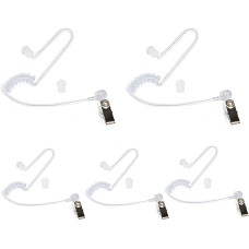 UAYESOK Asendus Air Acoustics Tube Walkie Talkie Coiled Audio Tube In-Ear Mushroom kõrvaklappidega kõrvaklapid Motorola Kenwood Baofeng Icom Security Two Way Radio Headsets Accessories (Pack of 5)