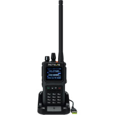 Retevis C1 Walkie Talkie Dual Band, vastupidav Walkie Talkie veekindel IP67, 250 kanalit müravähendusega Sub-PTT, 1800 mAh amatöörraadio pika ulatusega Ham Hunting (must, 1 tk)