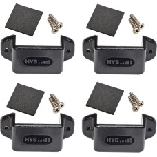 HYS Car Radio Mount, käeshoitava raadio paigaldus, mis ühildub Motorola Baofeng Yaesu Midlandiga, mis tahes Walkie Talkie'ga koos tagaklambriga (4 Pack, must)