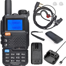 HYS Quansheng UV-K5(8) 5W Dual Band Walkie UV-K6 (oranž) Talkie laetav laetav aku raadio, VHF UHF kahesuunaline raadio (G-konksu kõrvaklapid koos kergete kõrvaklappide tarvikutega) (5RPLUS)