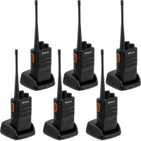 Retevis RB646 Walkie Talkie, IP67 veekindel raadio, laetav, VOX, PMR446 häirehäire, litsentseeritud tasuta käsiraadio täiskasvanutele, hotellile, ohutusele (must, 6 tk)