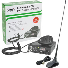 PNI CB raadiokomplekt CB Escort HP 8000L ASQ + CB antenn Extra 48, sigaretisüütaja pistikuga koos