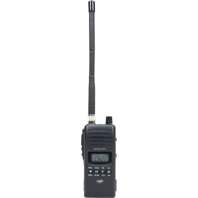 PNI Escort HP 72 kaasaskantav CB raadiojaam 4W AM-FM ASQ Dual Watch Scan ilma patareita