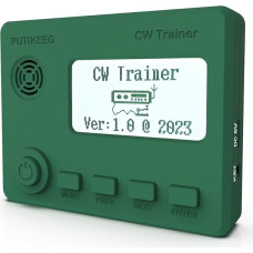 Mini CW Trainer Morse Code Trainer koos ekraaniga, Moore Simo Wales Code Shortwave Radio Telegraph Button Car Key Learning CW Radio Telegraph Practice koos laadimiskaabliga (roheline)