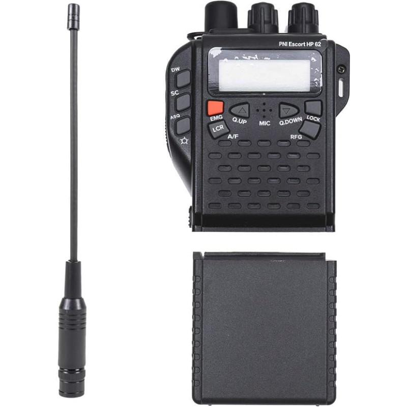 PNI Escort HP 62 kaasaskantav CB-raadio BNC-antenni ja patareihoidjaga