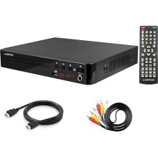 LP-099 DVD-mängija telerile, piirkonnavaba DVD-mängija CD-mängija HDMI-portiga (1080p Upscaling), HDMI AV väljund, USB sisend, kõik piirkonnad vabalt integreeritud PAL NTSC süsteem (LP-099)