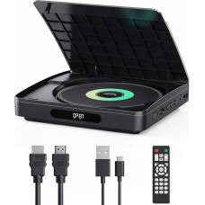 Mini DVD mängija telerile HDMI kaabliga - HD Upscaling, Region Free, mälufunktsioon, HDMI sünkroniseerimine, ühildub erinevate plaadiformaatidega (mitte Blu-Ray)