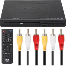 Zjyufy TV DVD mängija, 1080P EVD mängija AV väljundiga, VCD mängija, USB multifunktsionaalne mängija koos kaugjuhtimispuldiga, 8.8 x 8.8 x 2.9 tolline