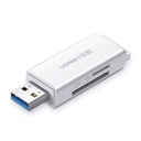 TF SD mälukaardi lugeja USB 3.0 all valge