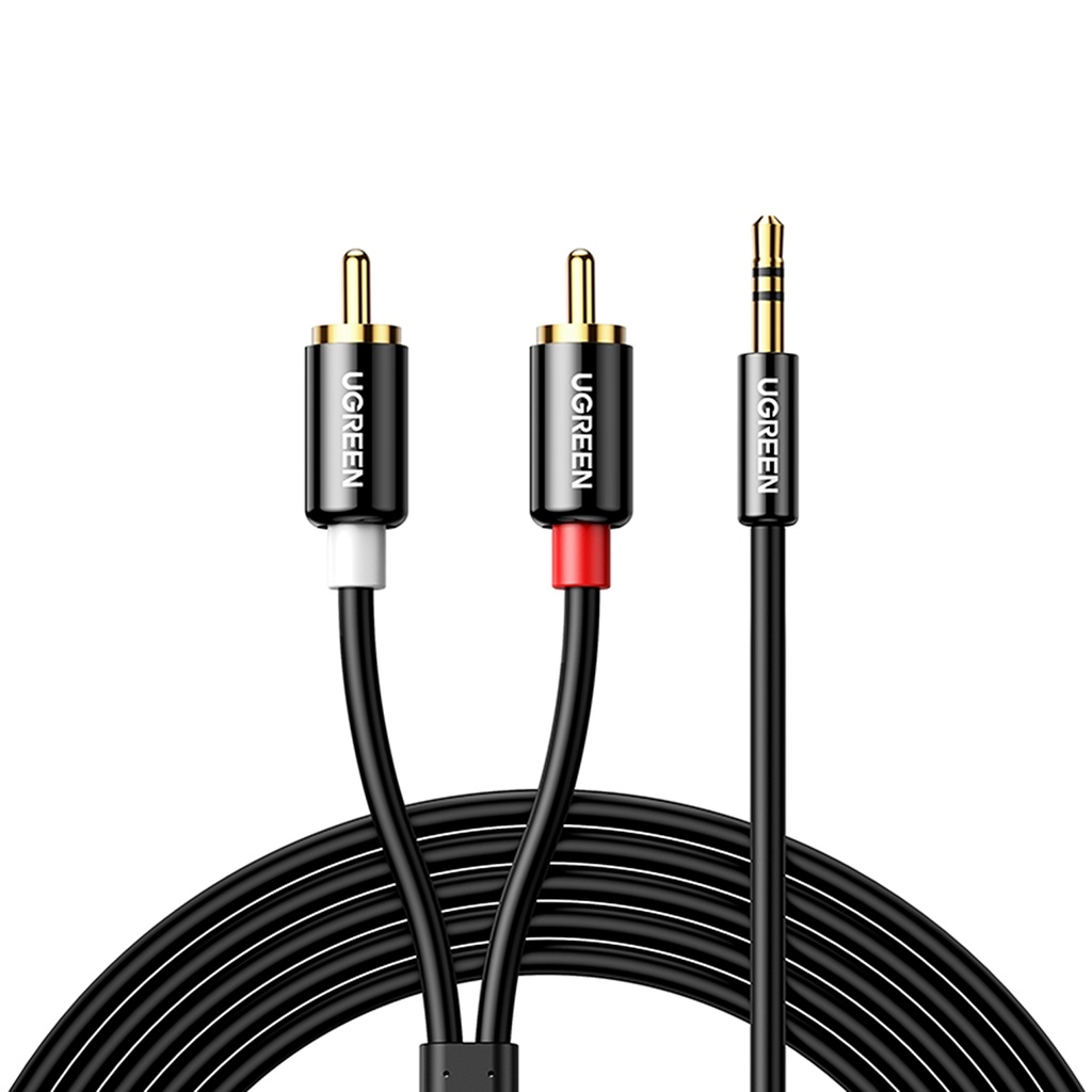 Helikaabel 3,5 mm minipesa - 2RCA 1,5m must