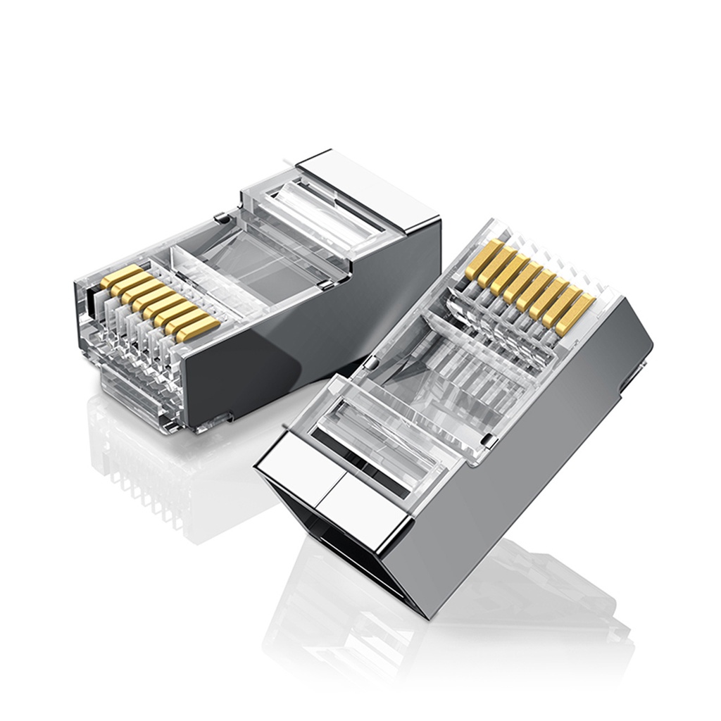 RJ45 pesa keeratud paari 8P8C UTP Cat. 6 hõbedane - KIT 10tk.